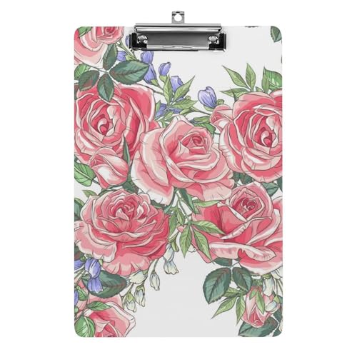 Rosa Blume Klemmbretter A4 Klemmbrettmappe Schreibbrett Zwischenablage Mit Low Profile Clip Rosa Blume Klemmbretter A4 Klemmbrettmappe Schreibbrett Zwischenablage Mit Low Profile Clip von NYKVTG