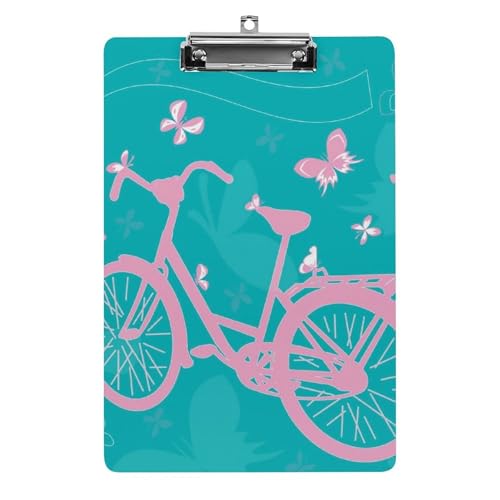 Rosa Fahrrad Schmetterling Klemmbrett A4 Schreibbrett Pad Halter Für Büro Klassenzimmer Restaurants Rosa Fahrrad Schmetterling Klemmbrett A4 Schreibbrett Pad Halter Für Büro Klassenzimmer Restaurants von NYKVTG