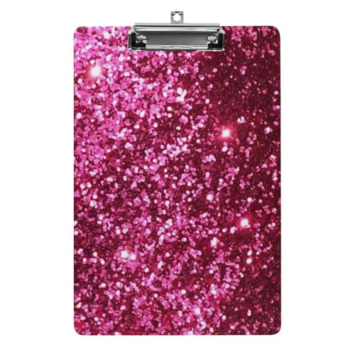 Rosa Pailletten Klemmbretter A4 Klemmbrettmappe Schreibbrett Zwischenablage Mit Low Profile Clip von NYKVTG