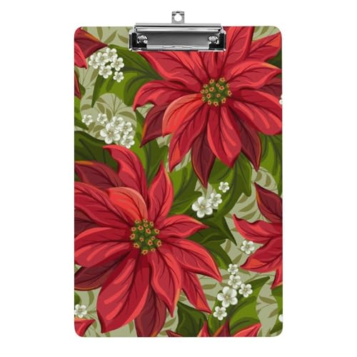 Rote Blumen Klemmbrett Zum Aufhängen Clipboard Hartplatten Klemme Für Papier Dokumente Rote Blumen Klemmbrett Zum Aufhängen Clipboard Hartplatten Klemme Für Papier Dokumente von NYKVTG