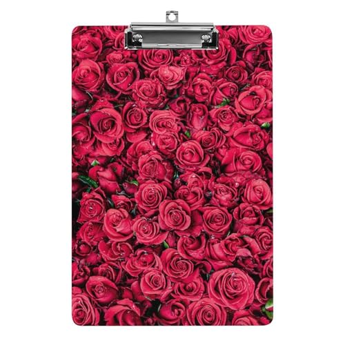 Rote Rose Klemmbrett A4 Schreibbrett Pad Halter Für Büro Klassenzimmer Restaurants Rote Rose Klemmbrett A4 Schreibbrett Pad Halter Für Büro Klassenzimmer Restaurants von NYKVTG