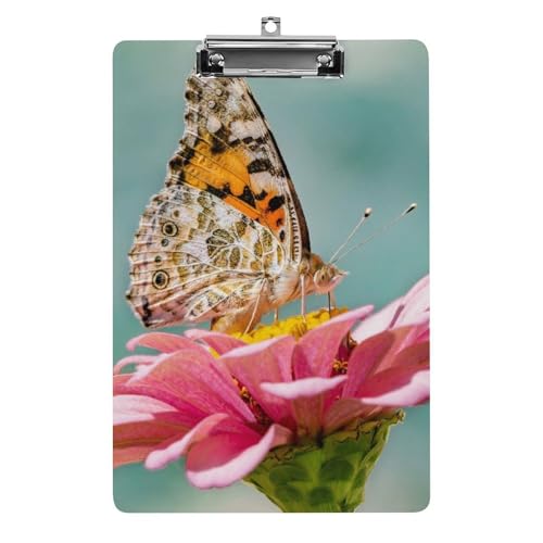 Schmetterlingsblume Klemmbrett A4 Schreibbrett Pad Halter Für Büro Klassenzimmer Restaurants von NYKVTG