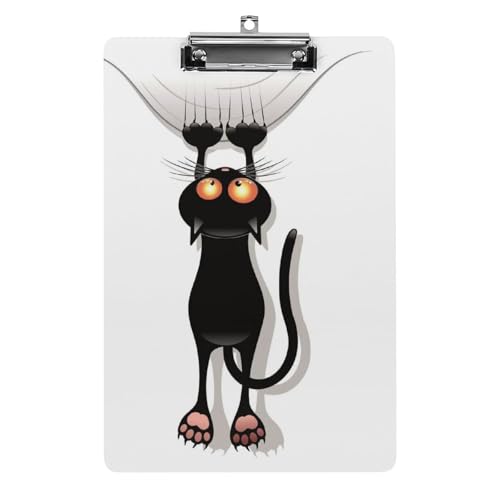 Schwarze Katze Klemmbretter A4 Klemmbrettmappe Schreibbrett Zwischenablage Mit Low Profile Clip Schwarze Katze Klemmbretter A4 Klemmbrettmappe Schreibbrett Zwischenablage Mit Low Profile Clip von NYKVTG