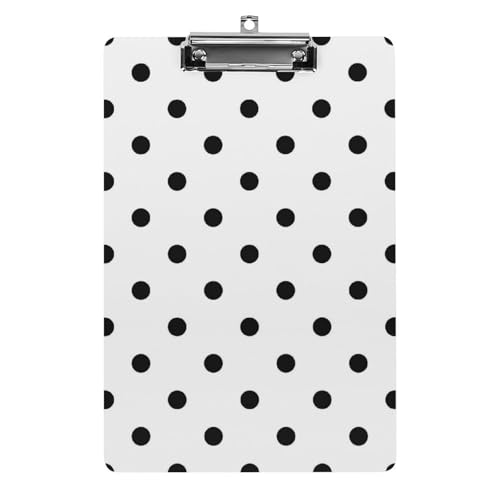 Schwarze Punkte Klemmbretter A4 Klemmbrettmappe Schreibbrett Zwischenablage Mit Low Profile Clip Schwarze Punkte Klemmbretter A4 Klemmbrettmappe Schreibbrett Zwischenablage Mit Low Profile Clip von NYKVTG