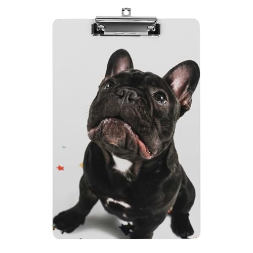Schwarzer Bulldog Klemmbrett A4 Schreibbrett Pad Halter Für Büro Klassenzimmer Restaurants Schwarzer Bulldog Klemmbrett A4 Schreibbrett Pad Halter Für Büro Klassenzimmer Restaurants von NYKVTG