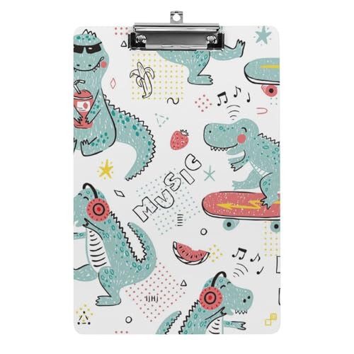 Süßer Dinosaurier Klemmbretter A4 Klemmbrettmappe Schreibbrett Zwischenablage Mit Low Profile Clip Süßer Dinosaurier Klemmbretter A4 Klemmbrettmappe Schreibbrett Zwischenablage Mit Low Profile Clip von NYKVTG