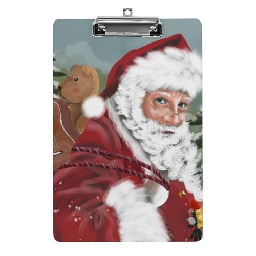 Weihnachtsmann Klemmbrett Zum Aufhängen Clipboard Hartplatten Klemme Für Papier Dokumente von NYKVTG