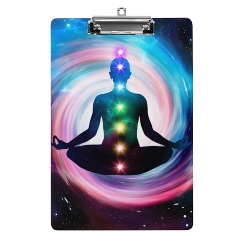 Yoga-Sport Klemmbretter A4 Klemmbrettmappe Schreibbrett Zwischenablage Mit Low Profile Clip von NYKVTG