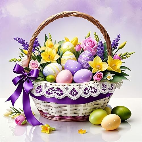 NYSDYSMYX Blumenkorb Diamond Painting Bilder,Diamant Painting Erwachsene,Diamants Painting Erwachsene Für Home Wand Decor,Frauen Geschenk. (Blumenkorb) von NYSDYSMYX