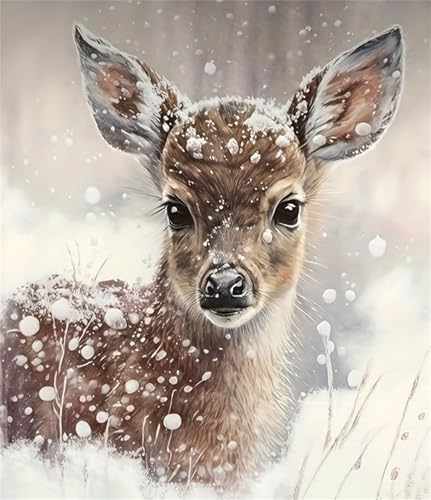 NYSDYSMYX Hirsch Malen Nach Zahlen Erwachsene,Paint by Numbers Adult,Cheerful Painting,Diy Handgemalt Kreativ Bastelset für Geschenk Heimdekoration. (Hirsch) von NYSDYSMYX