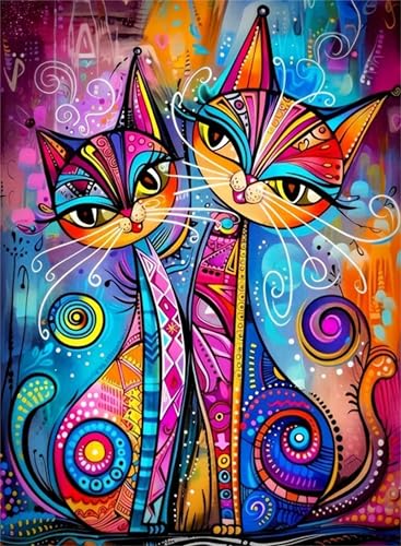 NYSDYSMYX Katze Diamond Painting Bilder,Diamant Painting Erwachsene,Diamants Painting Erwachsene Für Home Wand Decor,Frauen Geschenk. (Katze) von NYSDYSMYX