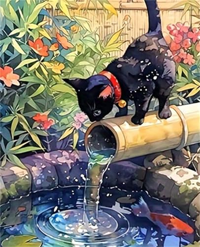 NYSDYSMYX Katze Malen Nach Zahlen Erwachsene,Cat Paint by Numbers Adult,Cheerful Painting,Diy Handgemalt Kreativ Bastelset für Geschenk Heimdekoration. (Cat) von NYSDYSMYX