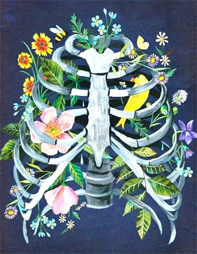 NYSDYSMYX Knochen Malen Nach Zahlen Erwachsene,Paint by Numbers Adult,Cheerful Painting,Diy Handgemalt Kreativ Bastelset für Geschenk Heimdekoration. (Knochen) von NYSDYSMYX