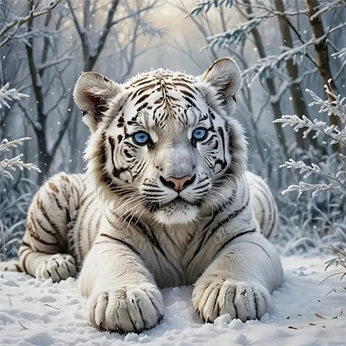 NYSDYSMYX Tiger Diamond Painting Bilder,Diamant Painting Erwachsene,Diamants Painting Erwachsene Für Home Wand Decor,Frauen Geschenk. (Tiger) von NYSDYSMYX