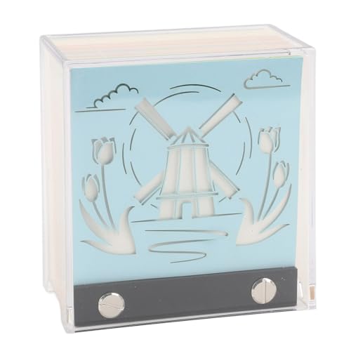 3D-Memo-Pad Cartoon Windmühle Kunst Skulptur 3D-Papierschnitz-Stick Notizblock Home Schulbüro von NYSUZHOUJI