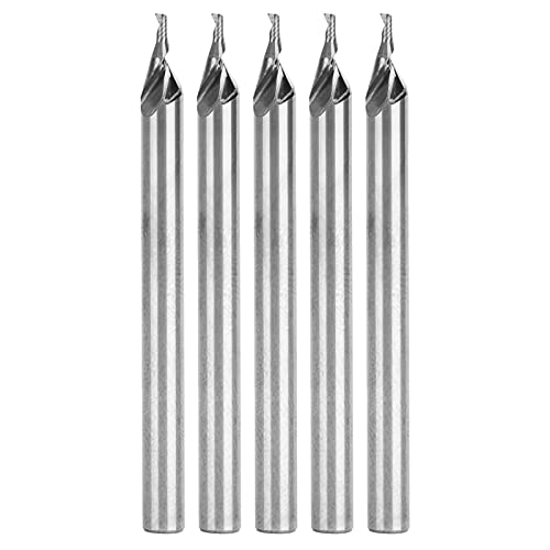 5pcs End Mill Single Blade 3.175x1x2mm Wolfram -Stahlschneider -Werkzeug CNC -Gravurmaschine für Aluminium von NYSUZHOUJI