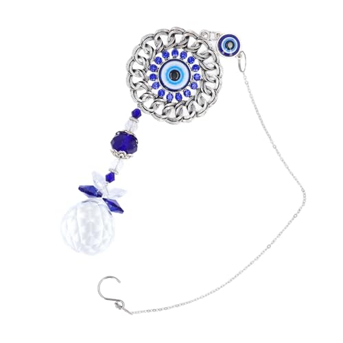 Blauer Augenanhänger Lucky Protection Ornament für Kargarten Zinklegungskristalldekoration (Blaue Strassblume) von NYSUZHOUJI