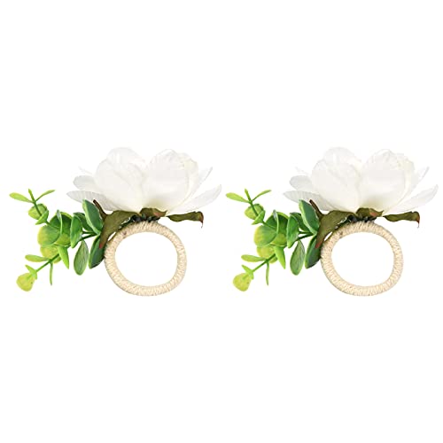 Hanf Seilblume Serviette Runde Set für Esstisch ation Hochzeit Weihnachtsgeburtstagsfeier (6622 Weiß) von NYSUZHOUJI