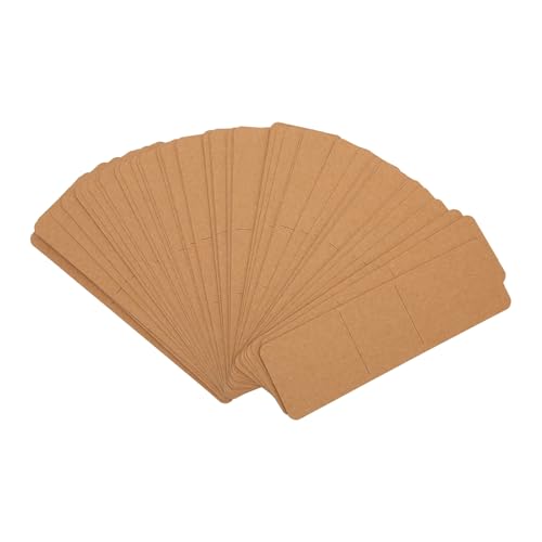 Kraft -Lesezeichenhalter Handarbeit Handversuche Karten anzeigen Schmuckstifthülsen 50 PCS (Braun) von NYSUZHOUJI