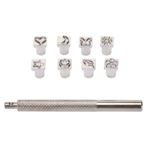 Ledermuster Punch Set 8 Muster klare Druck ergonomisch Griff Einer Stangenlegierungstahl für Lederhandwerker Ledermuster Punch Set 8 Muster klare Druck ergonomisch Griff Einer Stangenlegierungstahl für Lederhandwerker von NYSUZHOUJI