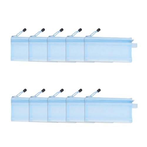 Mesh -Datei -Taschen Doppelschicht -Netz Reißverschlussbeutel -Beutel Beutel Wasser verhindern, dass Nylongewebe für A6 -Papier geeignet sind (Blau) von NYSUZHOUJI