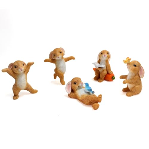 Mini Bunny Statue Erfinderische Kaninchenverzierung Set für Garten- und Terrassenation Mini Bunny Statue Erfinderische Kaninchenverzierung Set für Garten- und Terrassenation von NYSUZHOUJI