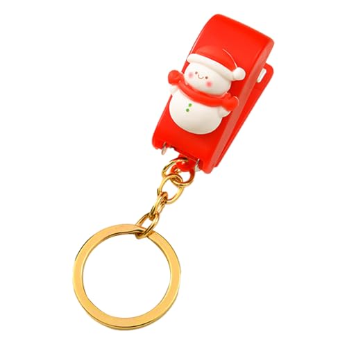 Mini Hefter niedlicher Cartoon kleiner manueller Tischhilfee Bindung 10 Blätter Kapazität Weihnachtsschule Büro Schlüsselbund (Schneemann) von NYSUZHOUJI