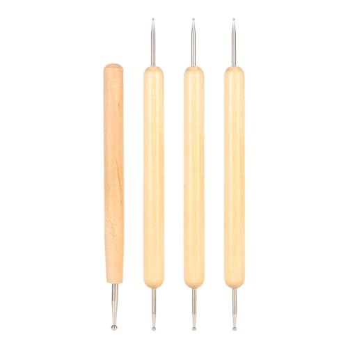 NYSUZHOUJI Edelstahl 4PCS -Eindrückungsstift -Doting -Stift -Set Buchengriff Griff Malerei Gravur -Prägekunst NYSUZHOUJI Edelstahl 4PCS -Eindrückungsstift -Doting -Stift -Set Buchengriff Griff Malerei Gravur -Prägekunst von NYSUZHOUJI