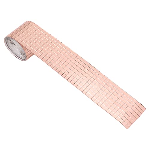 NYSUZHOUJI Mosaic Mirror Sticker Set ative Glasquadratfliese für Hausation Badezimmer Schlafzimmer Küchenparty 1600pcs (Roségold) von NYSUZHOUJI