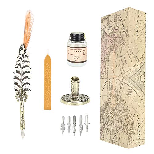 NYSUZHOUJI Pen -Set Vintage -Stil Kalligraphie Stift Souvenirs Box Schüler Schreibwerkzeug Heimatkoration für Desktop -ation von NYSUZHOUJI