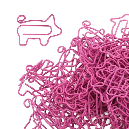 Niedliche Büroklammern in Schweineform verhindern ein Verrutschen, dekorative Lesezeichen, Büroklammern aus Metall, 100 Stück von NYSUZHOUJI