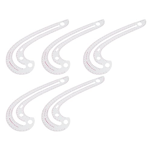 Transparente Multi -funktionale Kurven -Lineal -Muster -Entwurfstools für das Kleidungsdesign nähen 5pcs Haushalt von NYSUZHOUJI