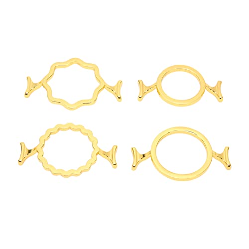 Wachssiegel Goldfarbe Zinklegierung Sortierter Stil Ringe Stempelhüllhülle 4PCs machen von NYSUZHOUJI