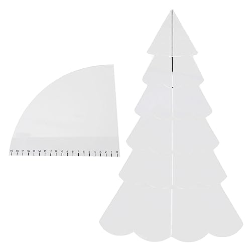 Weihnachtsbaum -Quilt -Set transparente Acrylhandarbeit Nähmuster Vorlage Lineal -Werkzeug für Schalenmatten herstellen (L) von NYSUZHOUJI
