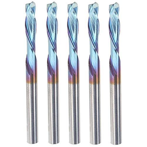 Wolframstahl Doppelflöte Blau Beschichtungsende 5pcs gerade Shank Router Bit 3.175x12x40mmmm Wolframstahl Doppelflöte Blau Beschichtungsende 5pcs gerade Shank Router Bit 3.175x12x40mmmm von NYSUZHOUJI