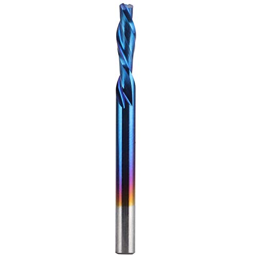 Wolframstahl -Endmühlenschneider 2 Tage Fräser Schneidwerkzeuge für Aluminium nicht Eisen blau plattiert 3,175 x 10 x 40 mm von NYSUZHOUJI