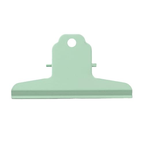 multifunktionale große Büroklammern, große Bull-Büroklammern, starke Federn, halten bis zu 200 Blatt, aufhängbare Metallscharnierklammern (Mint Green) von NYSUZHOUJI