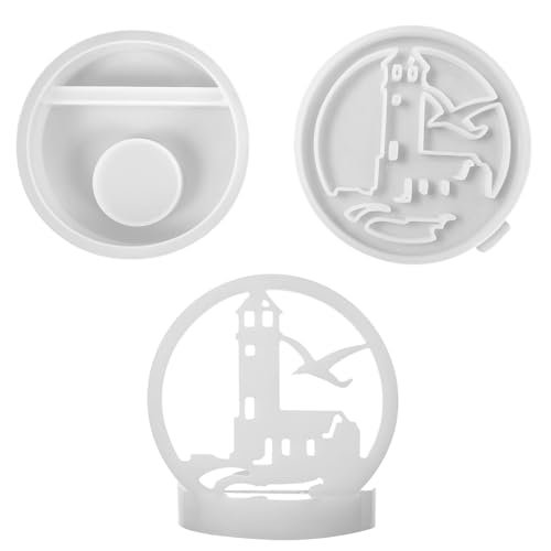 2 Stück Silikonformen Gießformen, Leuchtturmform Silikon Gießform mit Einer Runden Basis, Silikonform Ostern zum Gießen von Kunsthandwerk, Seifen, Kerzen, Gipshandwerk, DIY-Geschenkideen 2 Stück Silikonformen Gießformen, Leuchtturmform Silikon Gießform mit Einer Runden Basis, Silikonform Ostern zum Gießen von Kunsthandwerk, Seifen, Kerzen, Gipshandwerk, DIY-Geschenkideen von NYTGAH