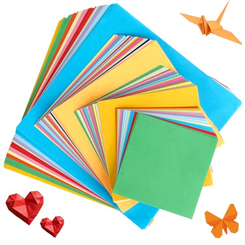 400 Blatt Origami Papier,10x10&12x12&15x15&20x20cm,Buntes Papier Doppelseitig Quadratisch Tonpapier,70g/m² Bastelpapier Bunt für Haus,Schule,Kunstprojekte und Partys Handgemachte DIY Origami 400 Blatt Origami Papier,10x10&12x12&15x15&20x20cm,Buntes Papier Doppelseitig Quadratisch Tonpapier,70g/m² Bastelpapier Bunt für Haus,Schule,Kunstprojekte und Partys Handgemachte DIY Origami von NYTGAH