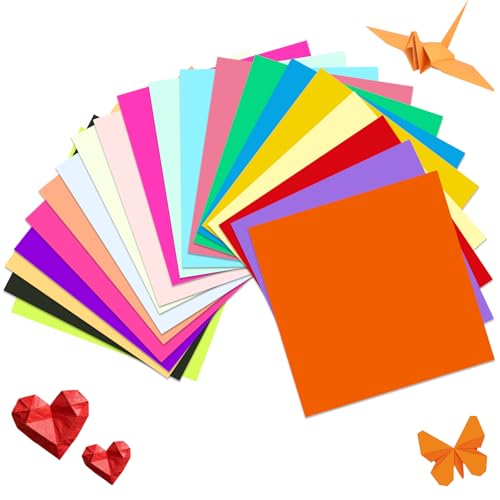 400 Blatt Origami Papier 20x20cm mit 20 Farben,Buntes Papier Doppelseitig Quadratisch Tonpapier,70g/m² Bastelpapier Bunt für Haus,Schule,Kunstprojekte und Partys Handgemachte DIY Origami 400 Blatt Origami Papier 20x20cm mit 20 Farben,Buntes Papier Doppelseitig Quadratisch Tonpapier,70g/m² Bastelpapier Bunt für Haus,Schule,Kunstprojekte und Partys Handgemachte DIY Origami von NYTGAH
