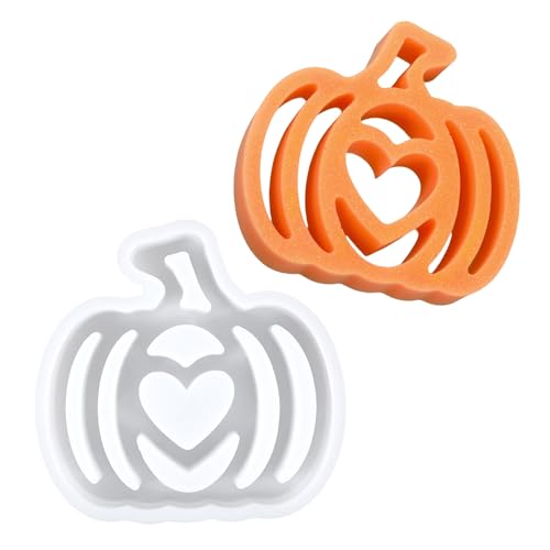 Herbst Silikonformen Gießformen, Halloween Kürbis Backform, DIY-Halloween-Silikonform Herbst, Geeignet für Pudding, Muffin, Kuchen, Seife, Kerze, Epoxidharz(Liebeskürbis) von NYTGAH