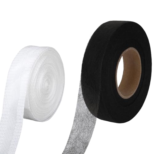 NYTGAH 2 Rollen Saumband zum Aufbügeln Waschfest,Bügelband Hose Kürzen Ohne Naht, Nähzubehör für Kleidung, Textilklebeband zum Aufbügeln von Stoffen wie Hosen, Vorhängen und Gardinen(Stil 2) von NYTGAH