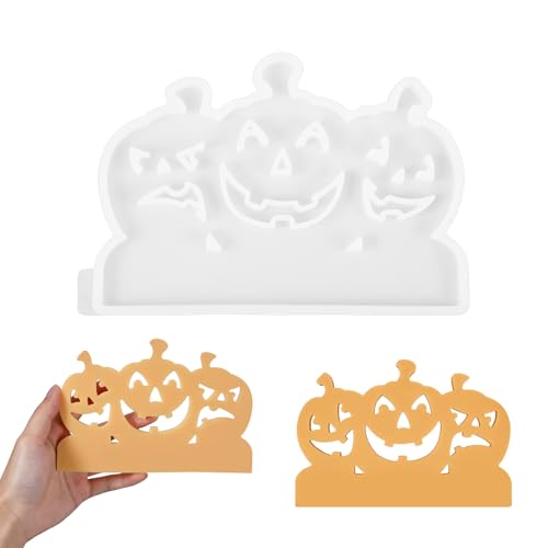 Silikonformen Gießformen Herbst, DIY Silikonform Kürbis, Halloween Gipsformen zum Gießen, Giessformen Silikon Geeignet für Pudding, Muffin, Kuchen, Seife, Kerze Plugin, Epoxidharz(Stil 2) von NYTGAH