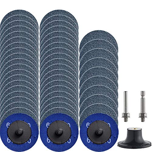 50Pcs P60 Quick Change Discs set 2 Zoll Zirconia Sanding Discs with 1/4" Holder for Die Grinder Surface Prep Grind Polnischer Finish Burr Rust Paint Removal 50Pcs P60 Quick Change Discs set 2 Zoll Zirconia Sanding Discs with 1/4" Holder for Die Grinder Surface Prep Grind Polnischer Finish Burr Rust Paint Removal von NYXCL