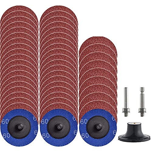 50Pcs Quick Change Discs set 60 GRITS 2 Zoll A/O Sanding Discs mit 1/4"Holder for Die Grinder Surface Prep Strip Grind polnischer Finish Burr Rust Paint Removal Surface Conditioning Discs 50Pcs Quick Change Discs set 60 GRITS 2 Zoll A/O Sanding Discs mit 1/4"Holder for Die Grinder Surface Prep Strip Grind polnischer Finish Burr Rust Paint Removal Surface Conditioning Discs von NYXCL