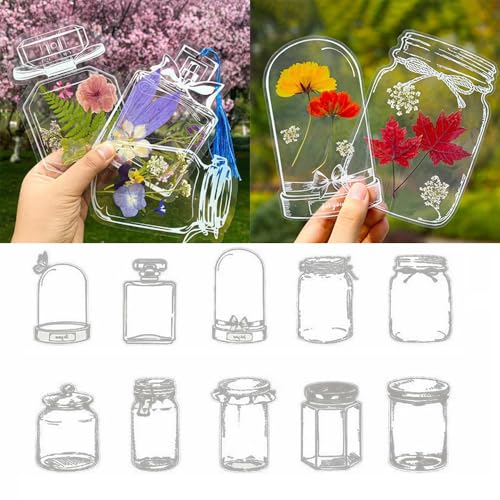 40 Stück Lesezeichen mit tausend Blüten, DIY transparente Lesezeichen mit Trockenblumen, klare Acryl-Lesezeichen mit Loch, selbstklebende transparente Lesezeichen für Trockenblumen (B) von NYXIFYLO