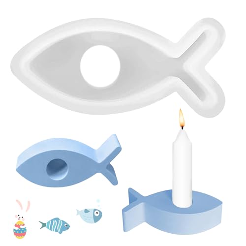 Silikonform Fisch, Silikonformen Gießformen Fische, Fisch Silikonformen Kerzenhalter, Fische Silikon Gießform Kerzenhalter Dekoration, DIY Fischform Taufe Geschenk für Kommunion Deko Silikonform Fisch, Silikonformen Gießformen Fische, Fisch Silikonformen Kerzenhalter, Fische Silikon Gießform Kerzenhalter Dekoration, DIY Fischform Taufe Geschenk für Kommunion Deko von NYZQIW