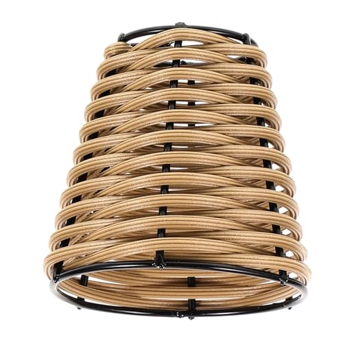 NZBZKKNBCP Bambus-Pendellampenschirm, gewebte Rattan-Abdeckungen, Miniatur-Lampenschirme, kleine Lampenschirme, Beleuchtungszubehör, Kronleuchter-Abdeckung, Lampenschirm Lampenschirm von NZBZKKNBCP