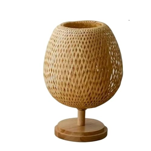 NZBZKKNBCP Massivholz Dekorative Tischlampe Kreative Bambus Zen Neue chinesische Schlafzimmer Nachtlampe Lampenschirm(23-36 EU Plug) von NZBZKKNBCP
