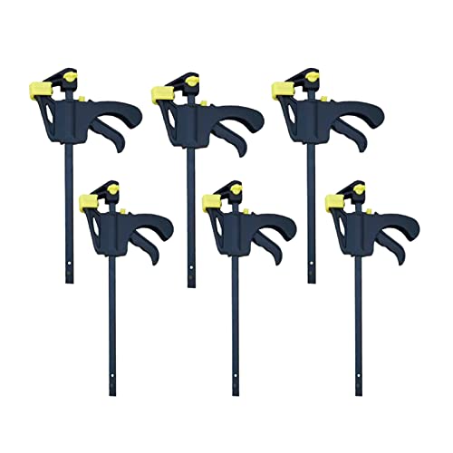 NZBZMBTTVF Gelb DIY. Einstellbare Handholzarbeitsstreuer 4 Zoll Clip Kit Schnelle Ratschenfreigabe F Klemme Klemme(5pcs Clamps) von NZBZMBTTVF